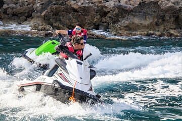 Jet ski along Alcudia Beach in destination